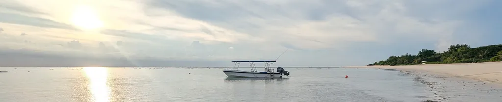 A beach with a boat.