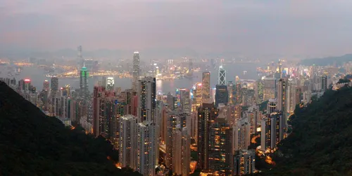 A city skyline.